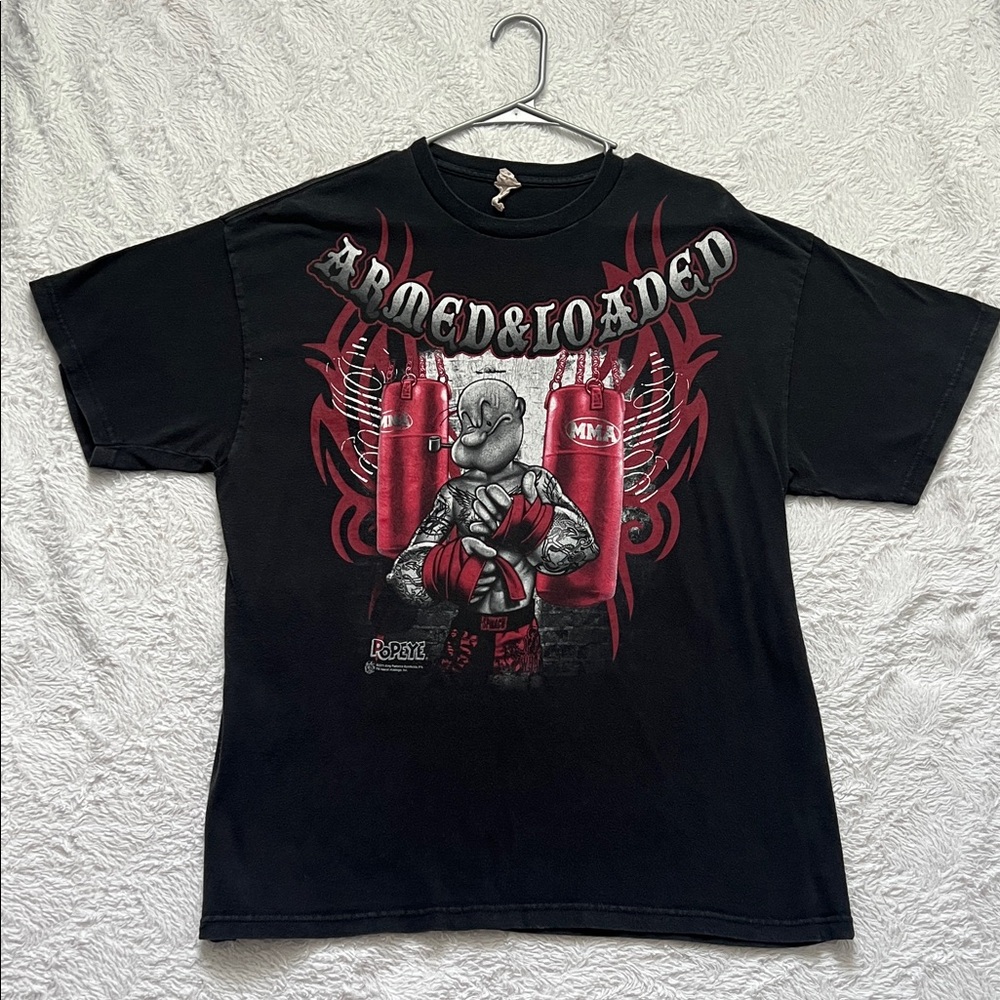 Black Graphic T-Shirt Popeyes